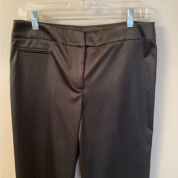 JS COLLECTION SIZE 10 BLACK STRETCH SATIN FLARED TROUSERS PANTS - Picture 4 of 7